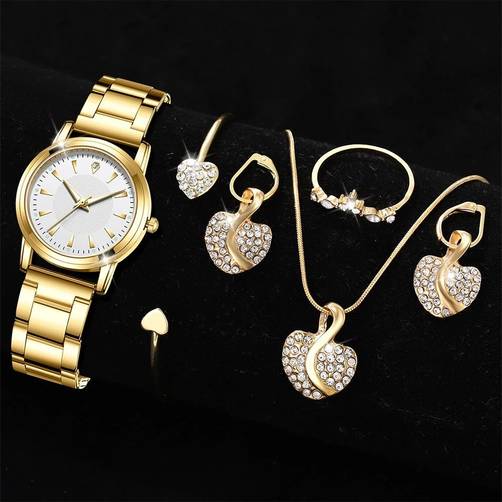 Quartz Watch Gold Set ﻿