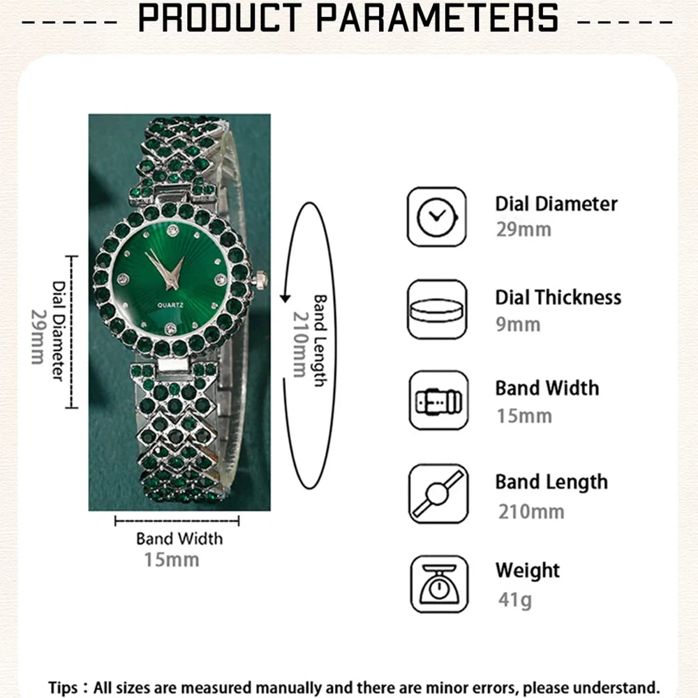 Heart Rhinestone Elegant Set