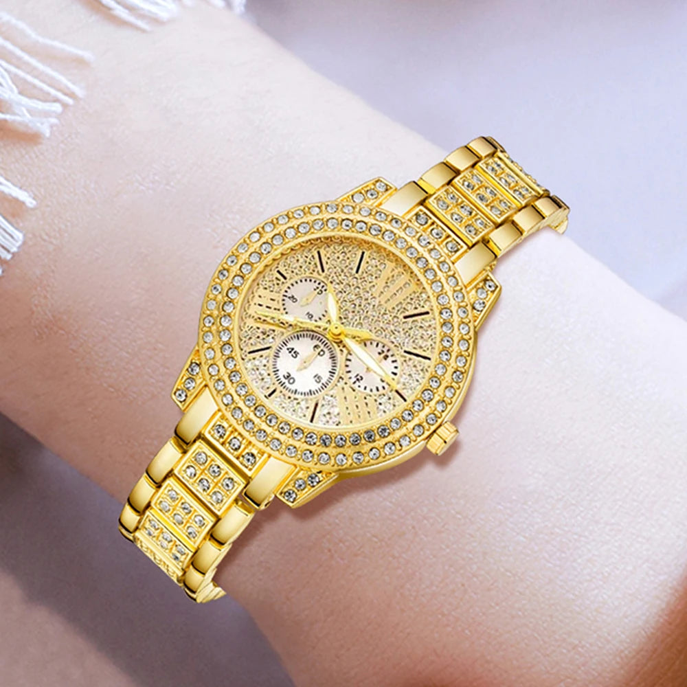 Quartz Watch Gold Set ﻿